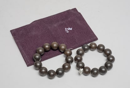 Estate Lg Bead Chinese Agarwood Prayer Beads