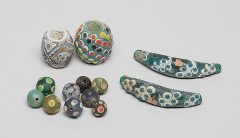 Estate Chinese Eye Glass Beads