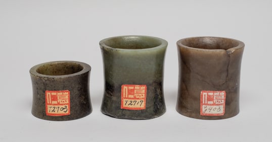 Chinese Jade Carved Cong Sets