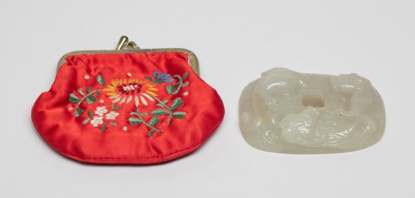 Chinese Export Large Jade Pendant