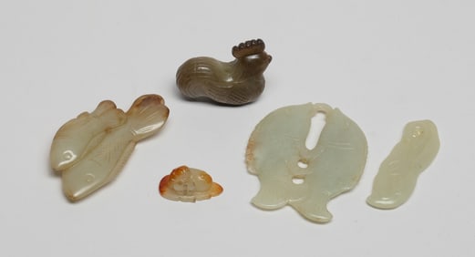 Estate Chinese Jade Carved Toggles