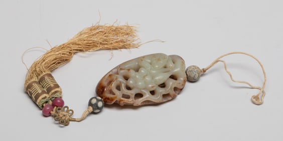 Estate Chinese Large Russet Jade Pendant