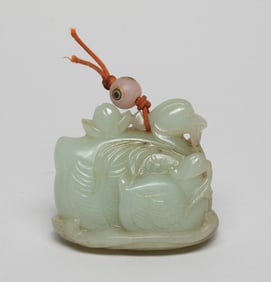 Large Chinese White Jade Goose