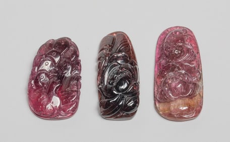 High Quality Chinese Wine Red Tourmaline Pendants