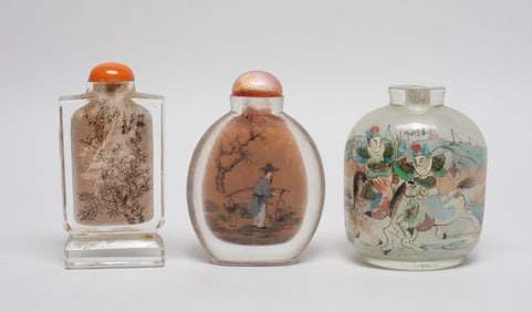 Estate Chinese Inside Painted Snuff Bottles