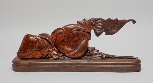 Estate Chinese Huanghuali Wood Sculpture