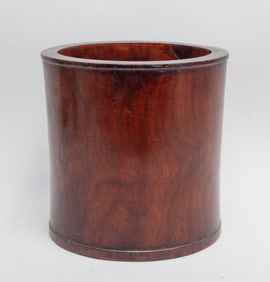 Chinese Carved Wood Brush Pot