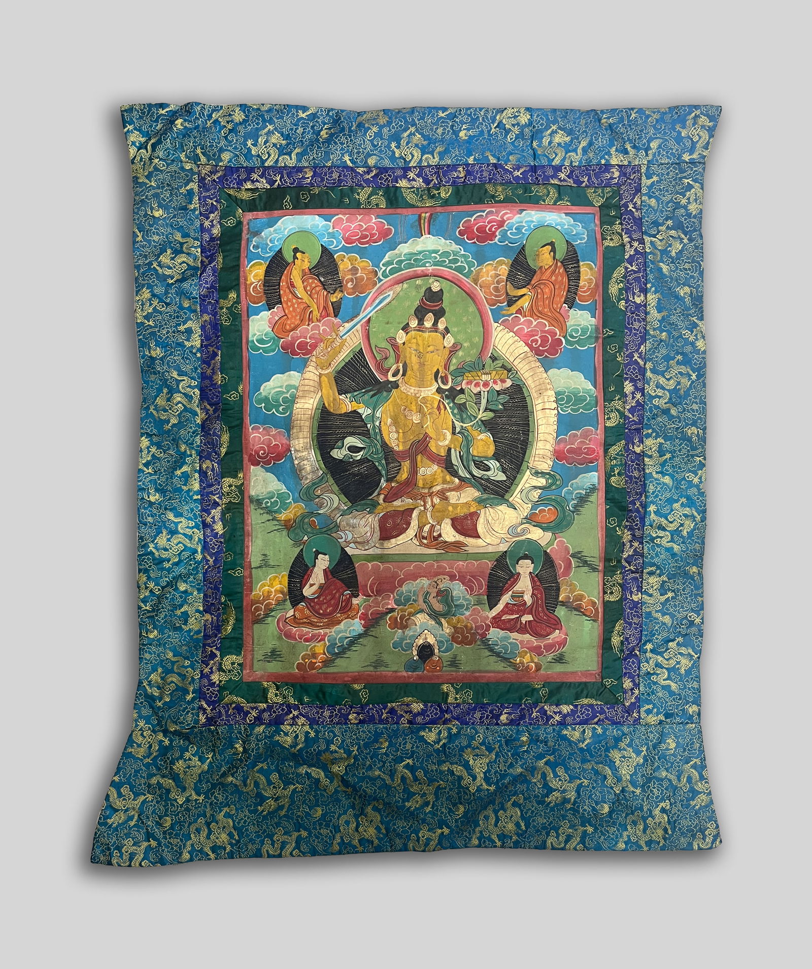 Estate Chinese / Tibetan Hand Painted Tangka (1 of 10)