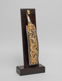 Estate Chinese Long Bronze Belt Buckle