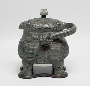 Collectible Chinese Bronze Beast Pot