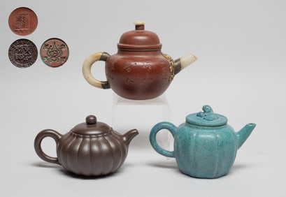 Estate Chinese Export Zisha Tea Pots