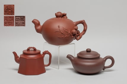 Estate Chinese Export Zisha Tea Pots