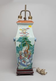 Tall Chinese Porcelain Vase Lamp