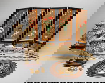 Chinese Export Table Screen & Sculptures (1 of 15)