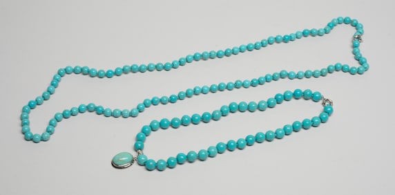 Designed Turquoise Color Necklaces