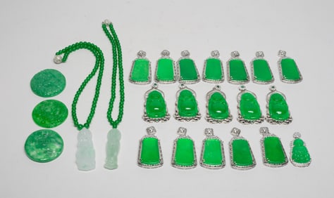 Estate Large Set Chinese Pendants