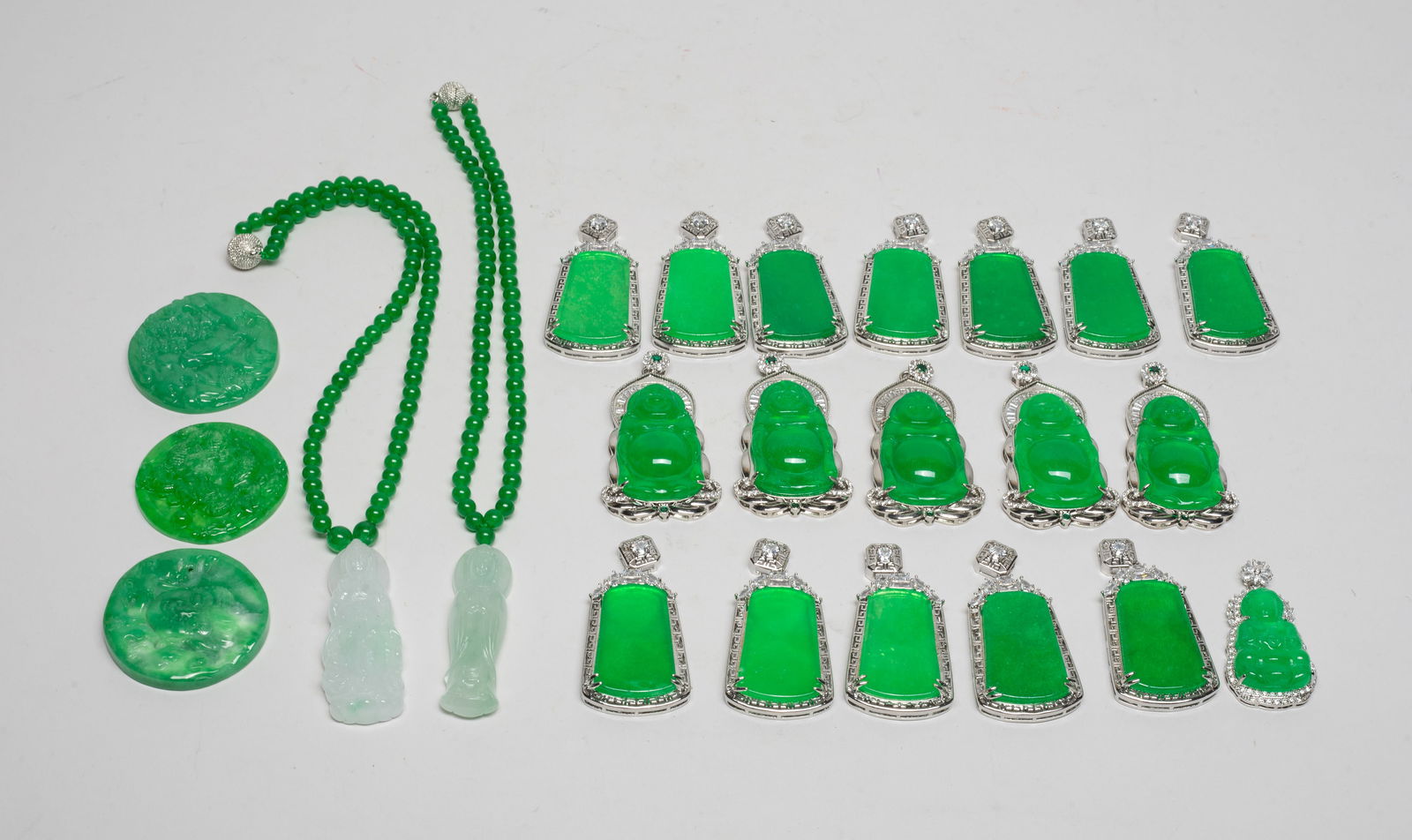 Estate Large Set Chinese  Pendants (1 of 9)