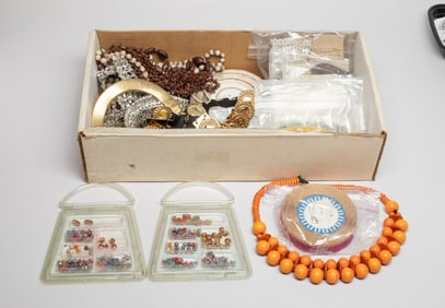Estate Hand Made Lace & Vintage Jewelry