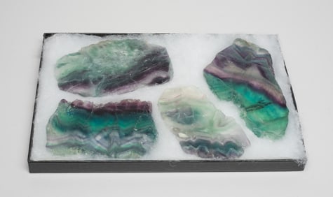 Collectible Rainbow Fluorite Slab Sculptures
