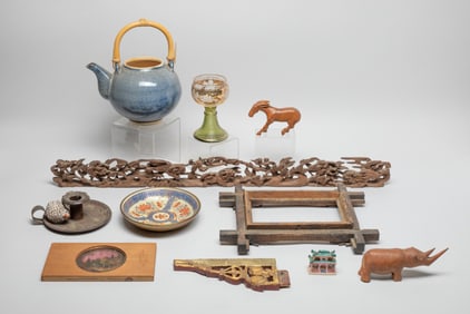 Estate Chinese Wood Pieces & Decors