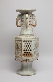 Tall Chinese Garden Used Stone Vase