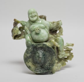 Chinese Jade Carved Buddha Sculpture