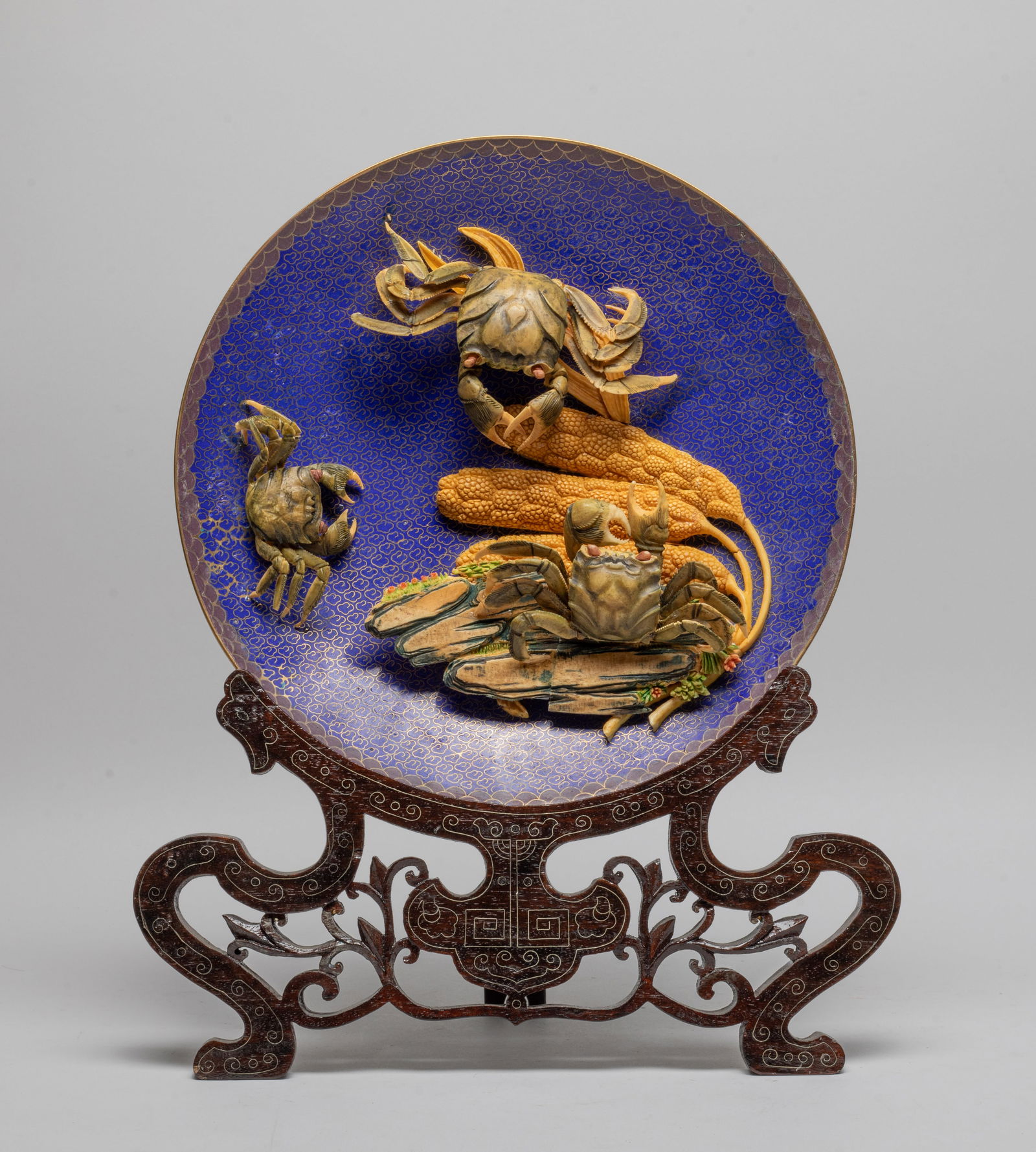 Rare Chinese Cloisonne Plate Sculpture (1 of 11)