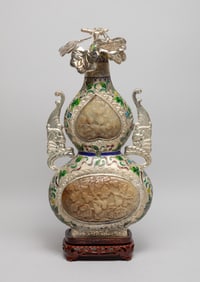Estate Chinese Cloisonne Gourd Vase