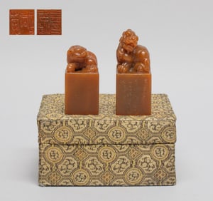 Two Chinese Stone Seals