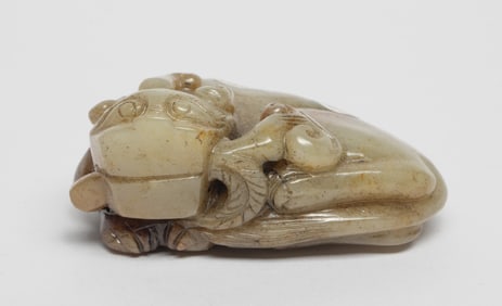 Chinese Ming Type Large Jade Beast