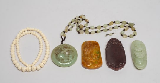Estate Chinese Jade, Necklace & Pendant