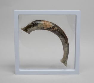 Lg Chinese Jade/ Stone Carved Fish
