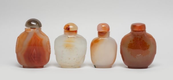 Estate Chinese Cameo Agate Snuff Bottles