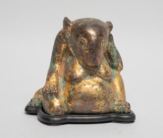 Chinese Gilt Bronze Table Sculpture