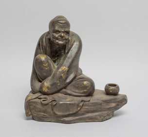 Chinese Gilt Bronze Sculpture of Luohan