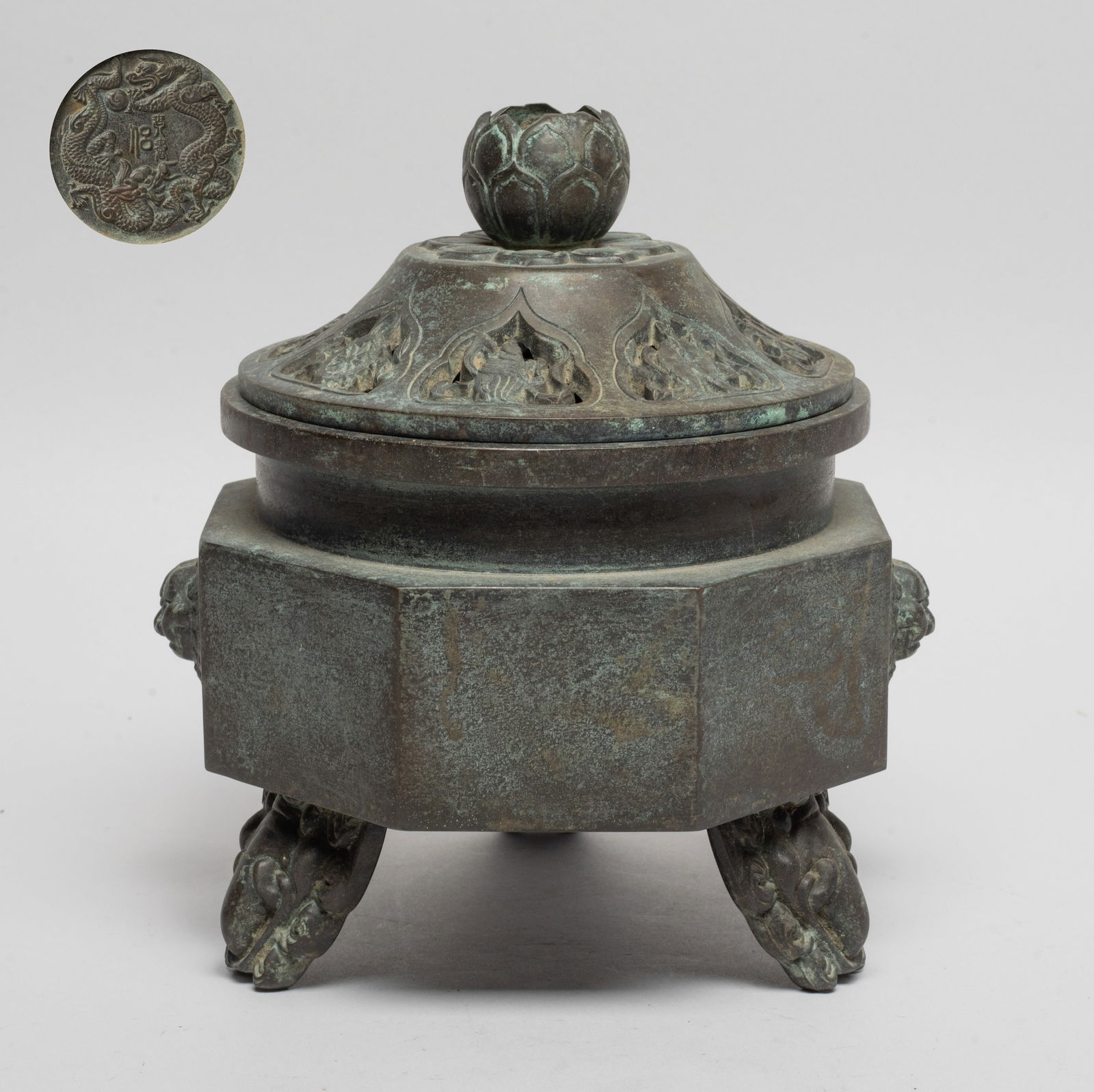 Chinese Temple Used Bronze Censer (1 of 12)