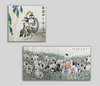 Two Chinese Water Color Paintings