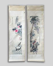 Two Chinese Watercolor Paintings