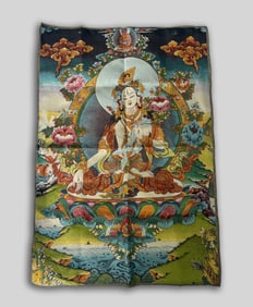 Chinese / Tibetan Vintage Embroidered Tangka