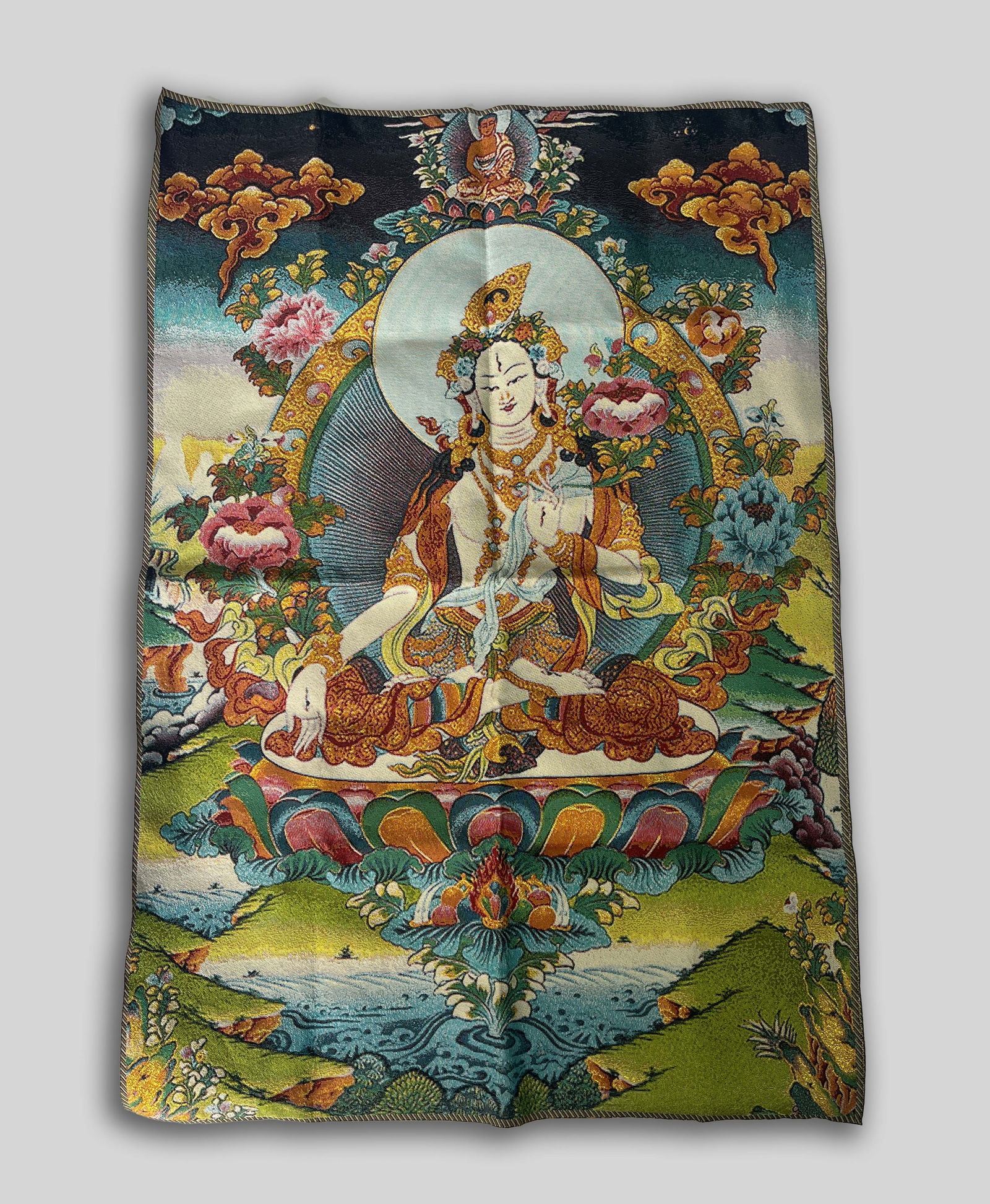 Chinese / Tibetan Vintage Embroidered Tangka (1 of 13)