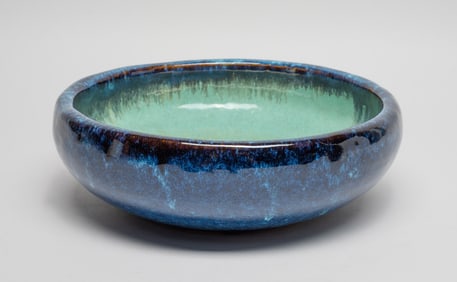 Large Chinese Flambe Glazed Porcelain Washer