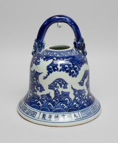 Chinese Export Porcelain Bell Sculpture