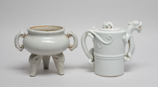 Estate Chinese Blanc De Porcelains