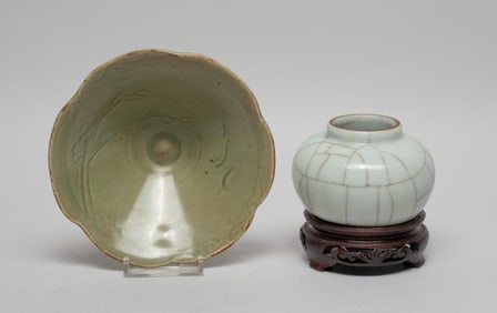 Estate Chinese Porcelain Tea Bowl & Water Pot
