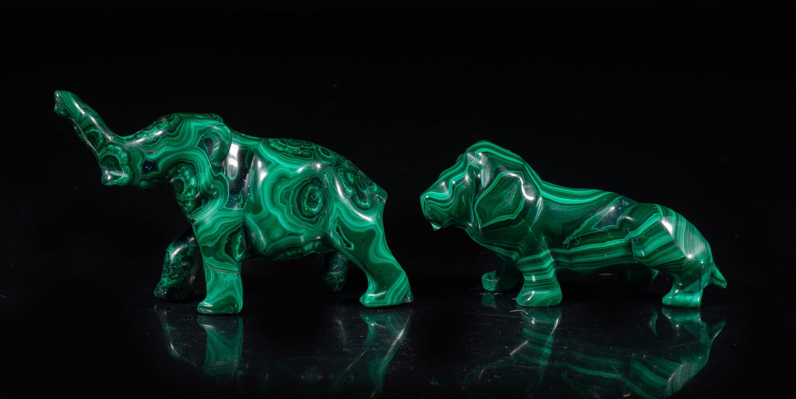 Two Vintage Malachite Table Sculptures (1 of 12)