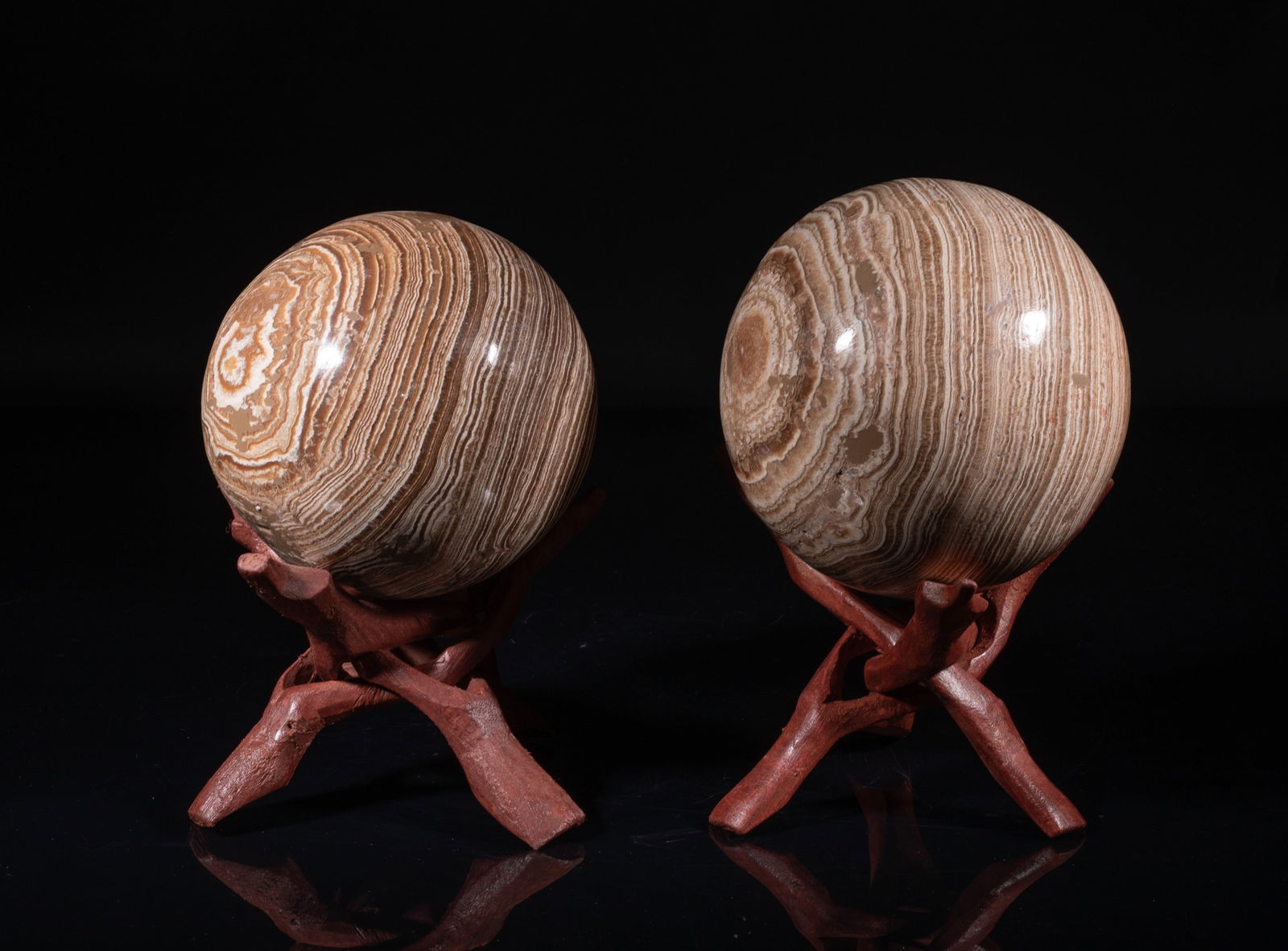 Pair Mid-century Gemstone Spheres (1 of 9)