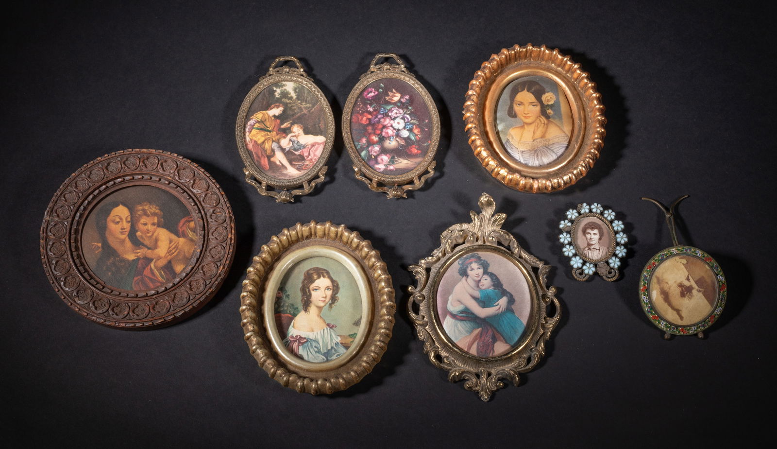 Large Set Continental Framed Portrait Pieces (1 of 9)