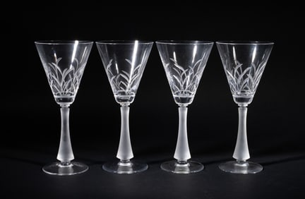 Four Mikasa Glassware Wine Glasses