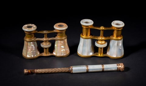 Collectible Two Opera Binoculars, MOP