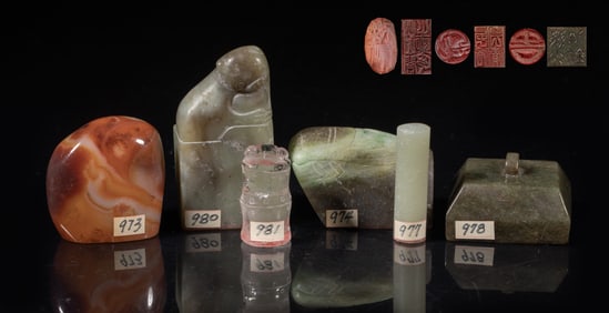 Chinese Jade, Stone, Agate Seals